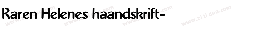Karen Helenes haandskrift字体转换